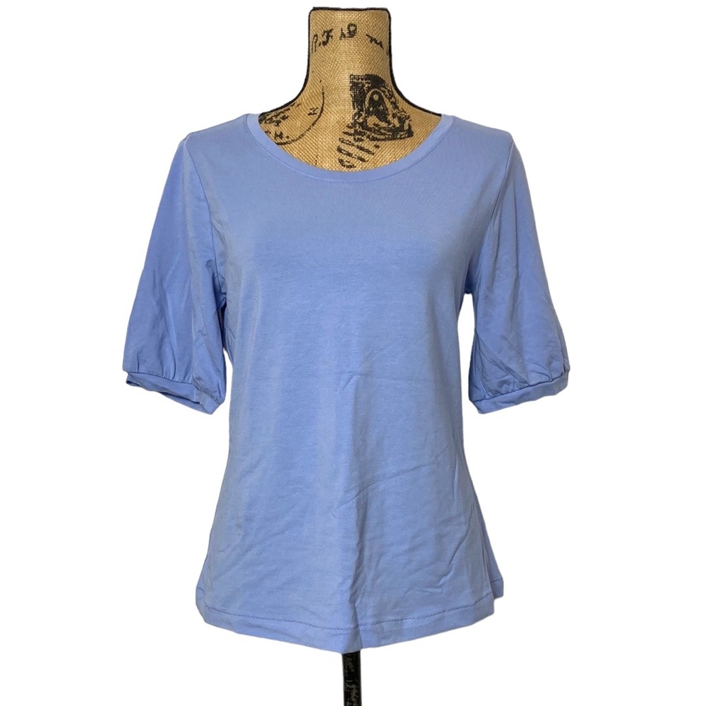 Live Blue Scoop Neck Top XS